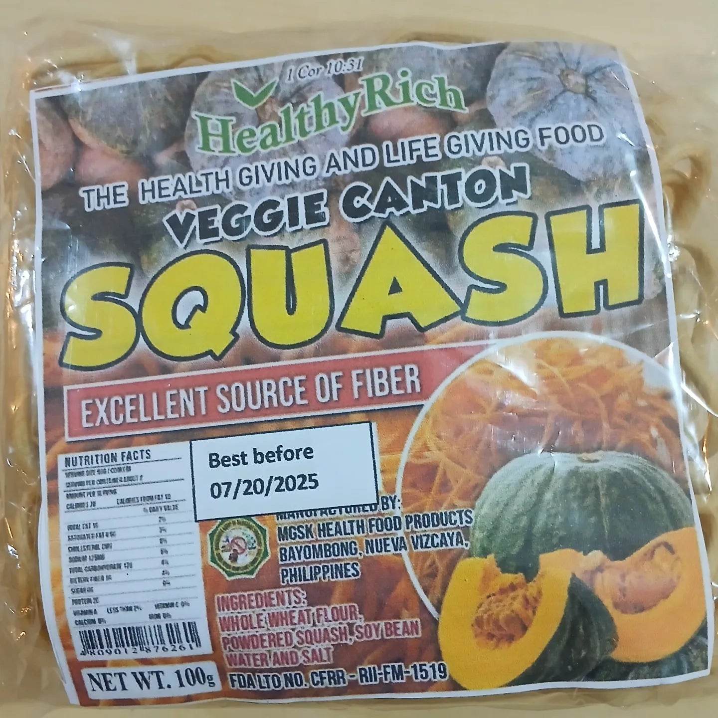 Veggie Canton (Squash) 100g